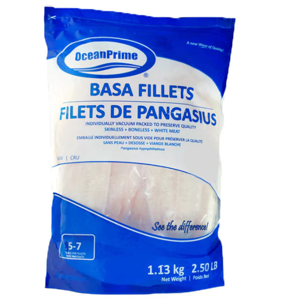 Basa Fillets Frozen 5-7OZ OCEAN PRIME 2.2LB