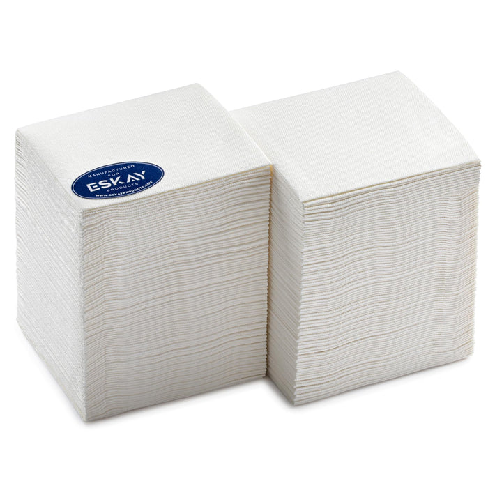 Napkin Cocktail White Linen Like LAPACO 125EA