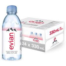 Water Natural Plastic EVIAN 24x330ml