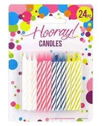 Birthday Candles Spiral 24PC