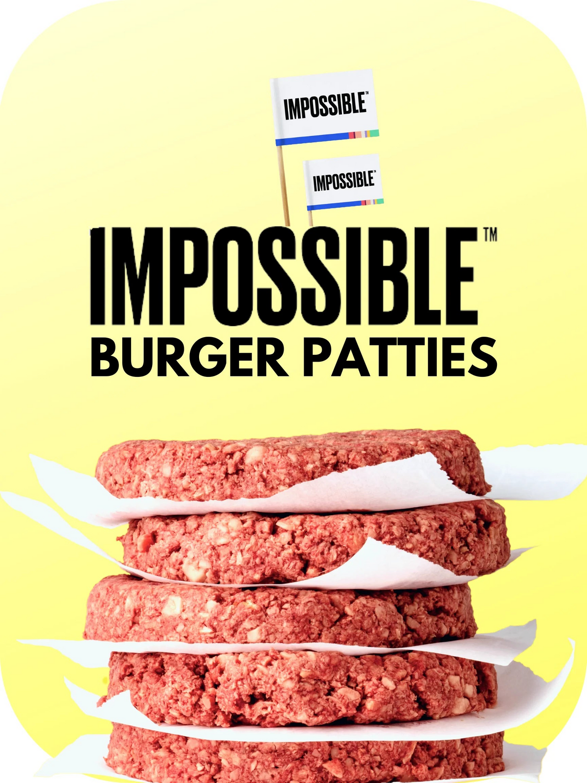 IMPOSSIBLE Meat Burger Patties 40x4OZ — Eccolo Foods