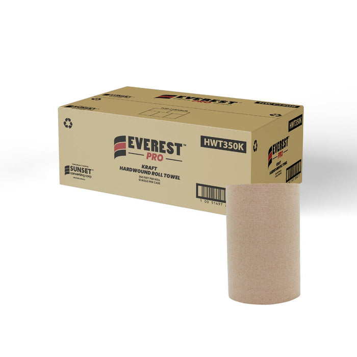 Paper Towel ROLL Kraft/Brown EVEREST 8"x350ft (12)