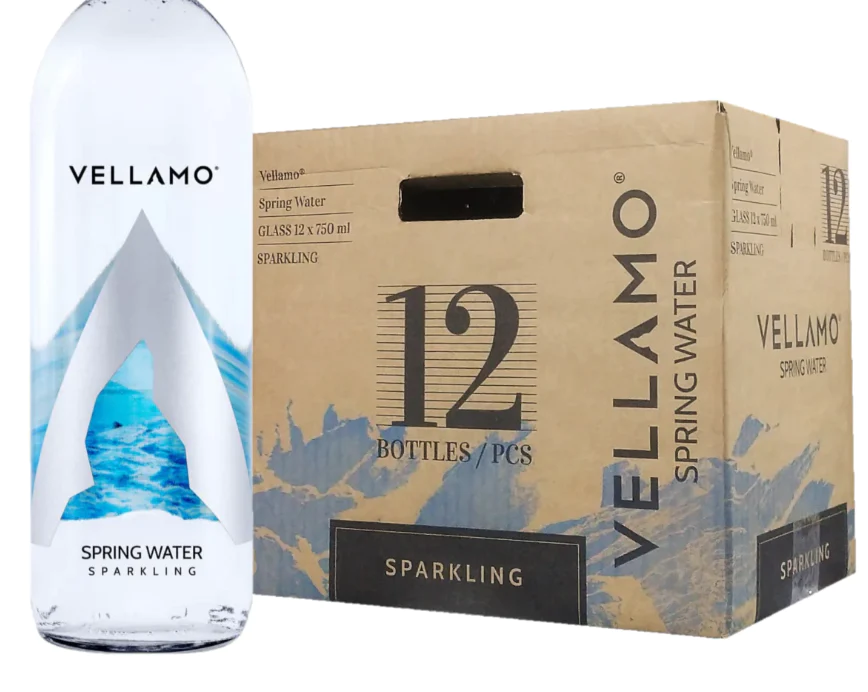 Water Sparkling Glass VELLAMO 12x750ML