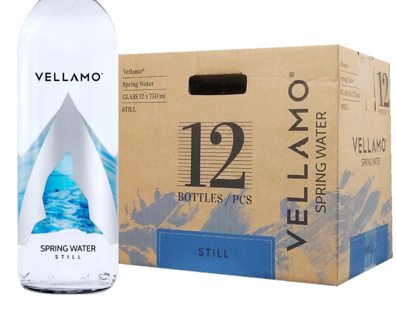 Water Natural Glass VELLAMO 12x750ML