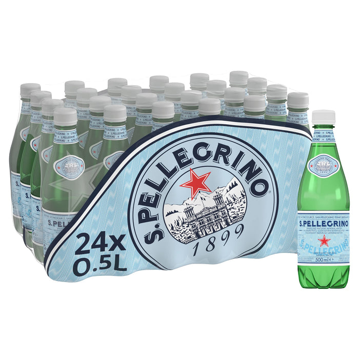 Water Sparkling Plastic SAN PELLEGRINO 24x500ML