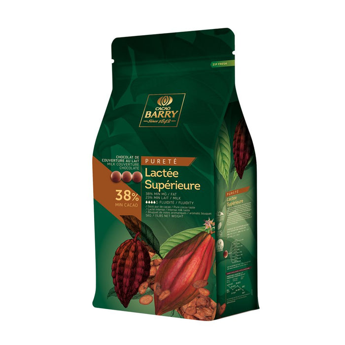 Chocolate Pistoles Lactee Superieure 38% CACAO BARRY 5KG