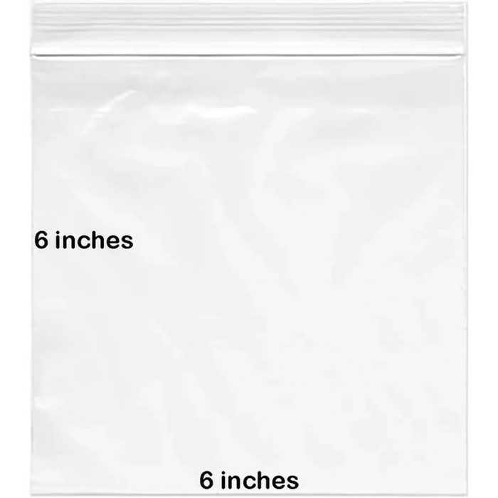 Resealable Poly Bag ZIPLOCK 6x6 1000EA