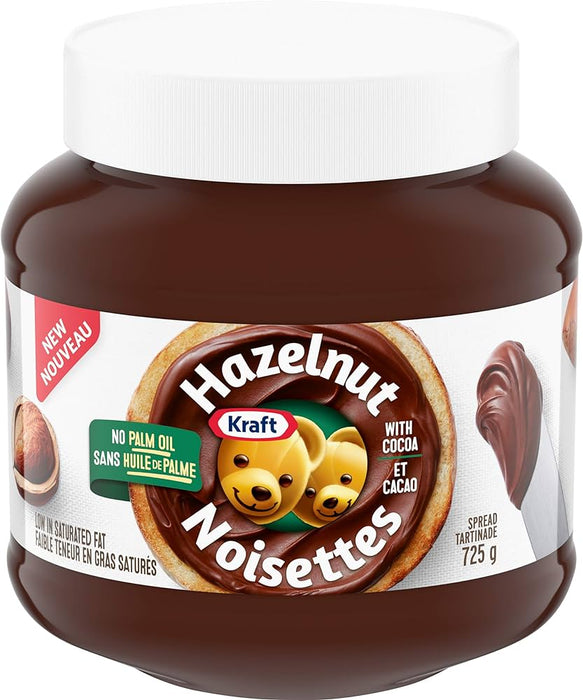 Hazelnut Spread No Palm Oil KRAFT 6/725gr