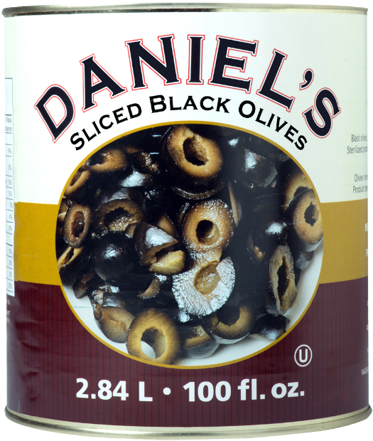 Olive Sliced Black 100oz DANIELS