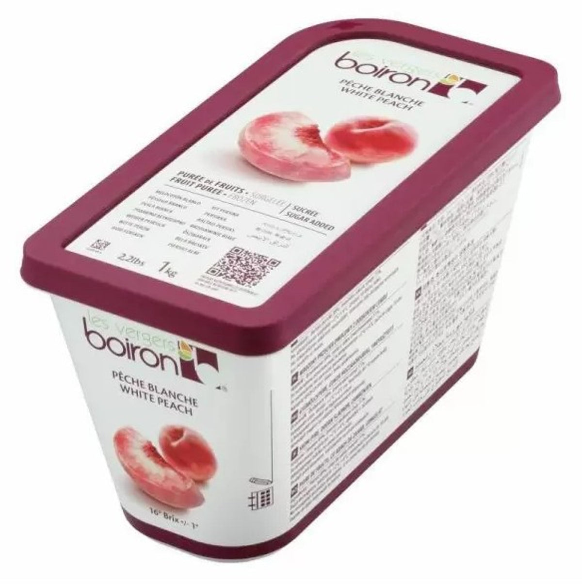 Puree White Peach Frozen BOIRON 1kg — Eccolo Foods